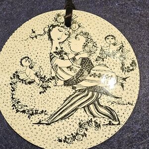 Artistic Black and White Hanging Plate